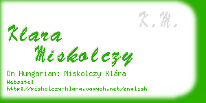 klara miskolczy business card